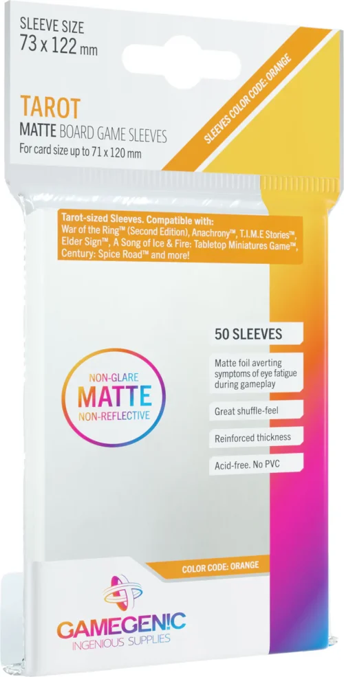 Gamegenic - Micas MATTE Sleeves: Tarot Clear c/50