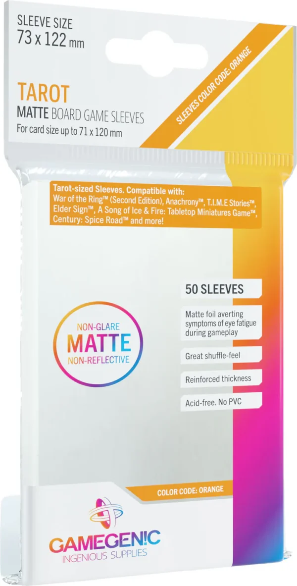 Gamegenic - Micas MATTE Sleeves: Tarot Clear c/50